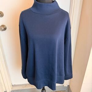 Anthropologie Deep Blue Turtleneck Sweater-oversized